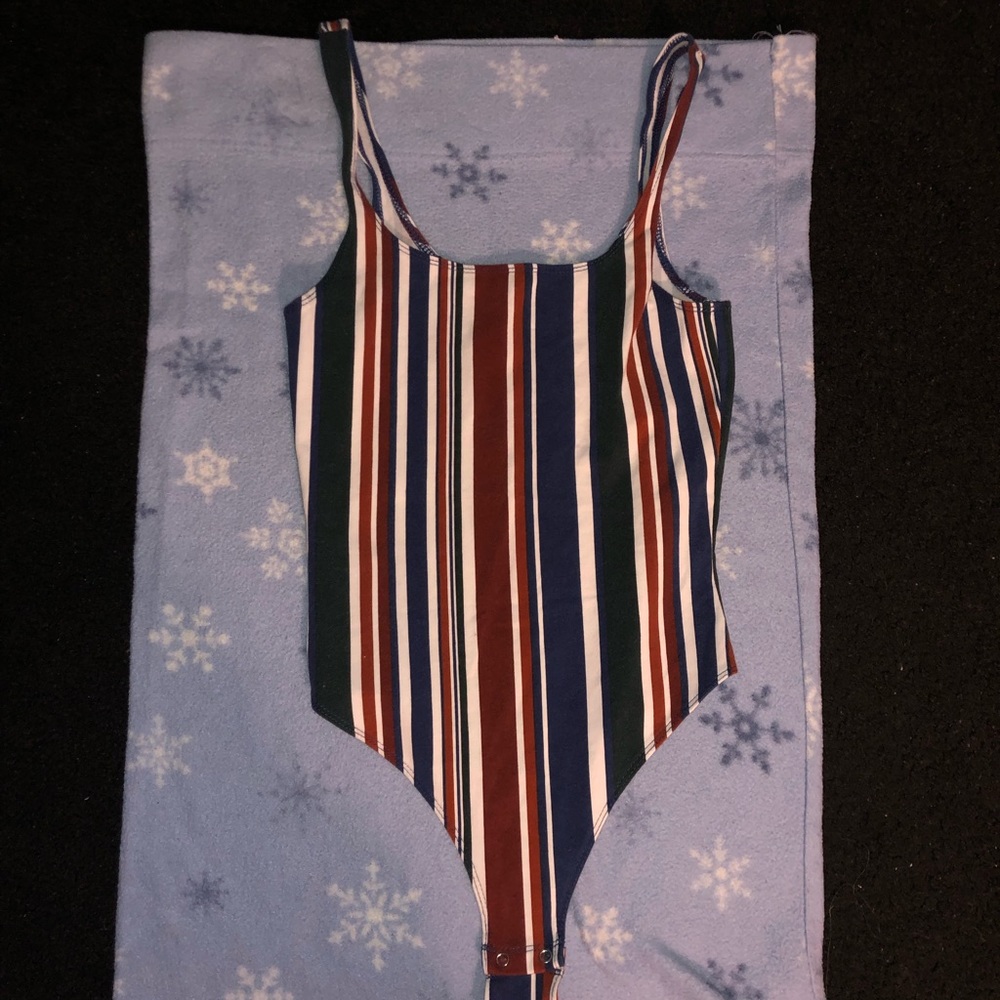 Colorful Striped Garage Tank Top BodySuit